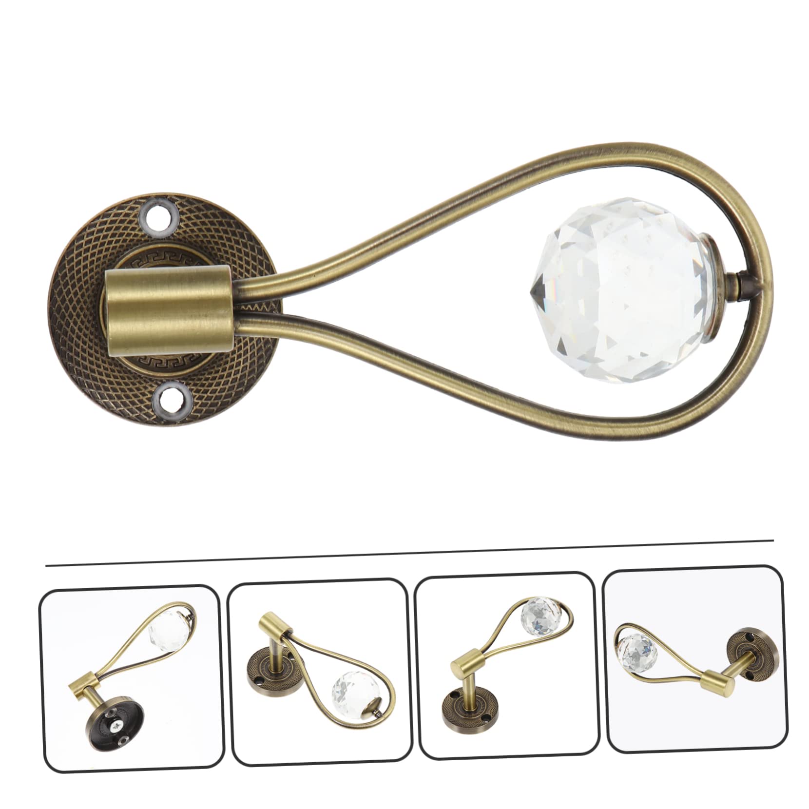 Amosfun Lot De 3 Paires De pour Embrasses De Rideaux en Alliage De Zinc pour Maisons Traditionnelles Et Contemporaines