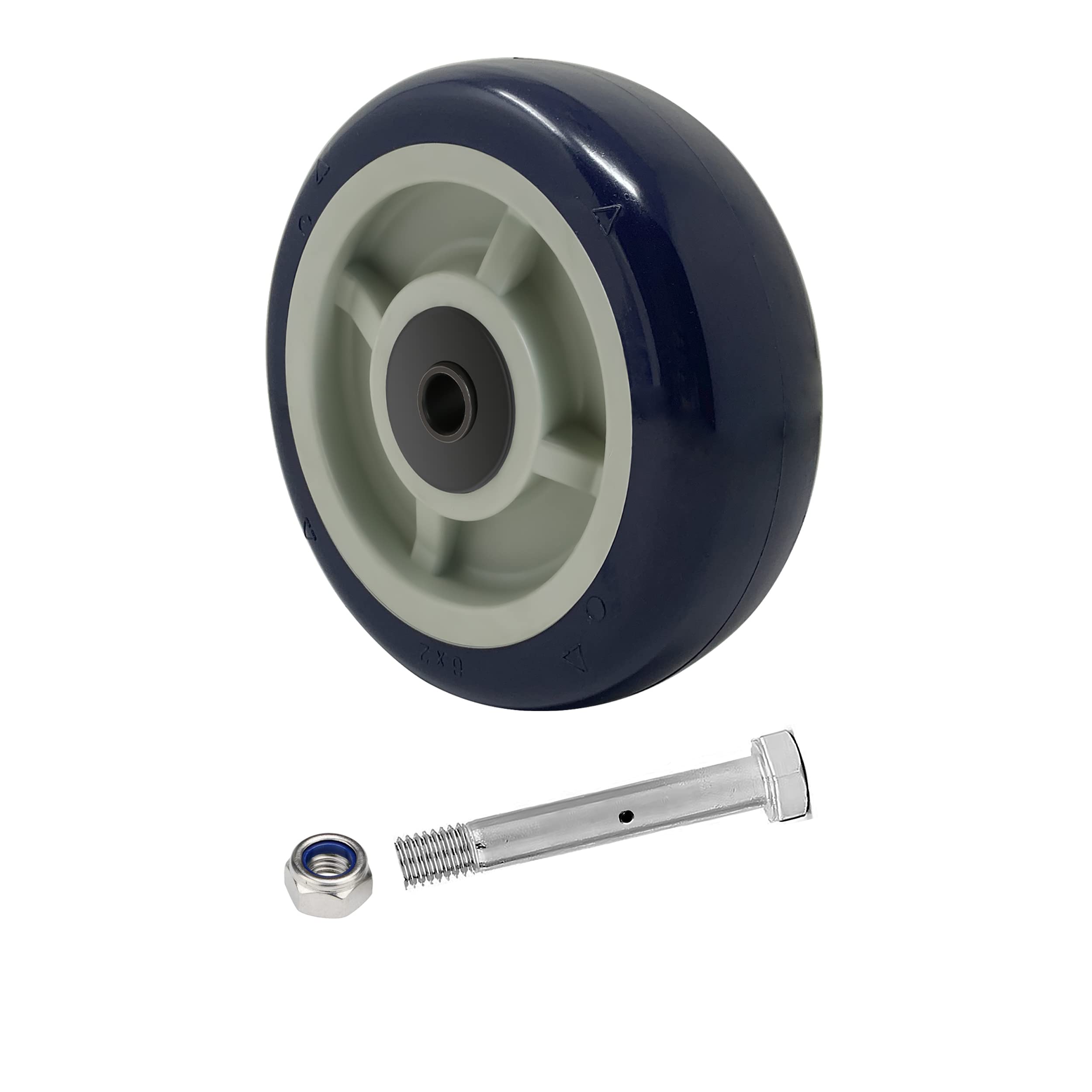 HANDSAMM Heavy Duty Caster Wheels - 8 Inch X 2 Inch Polyurethane Wheels, Set Of 4, 4800LB Capacity