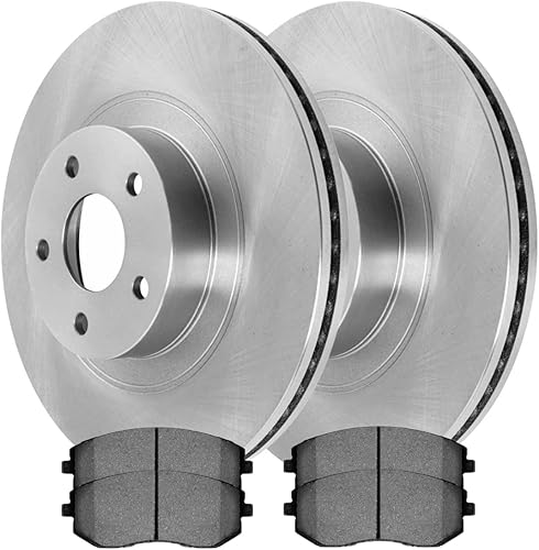 AutoShack SCD929-R41061 - Kit de freno delantero, rotores y pastillas de cerámica, 2 unidades, repuesto para Subaru Impreza 2002-2008 2009 2010