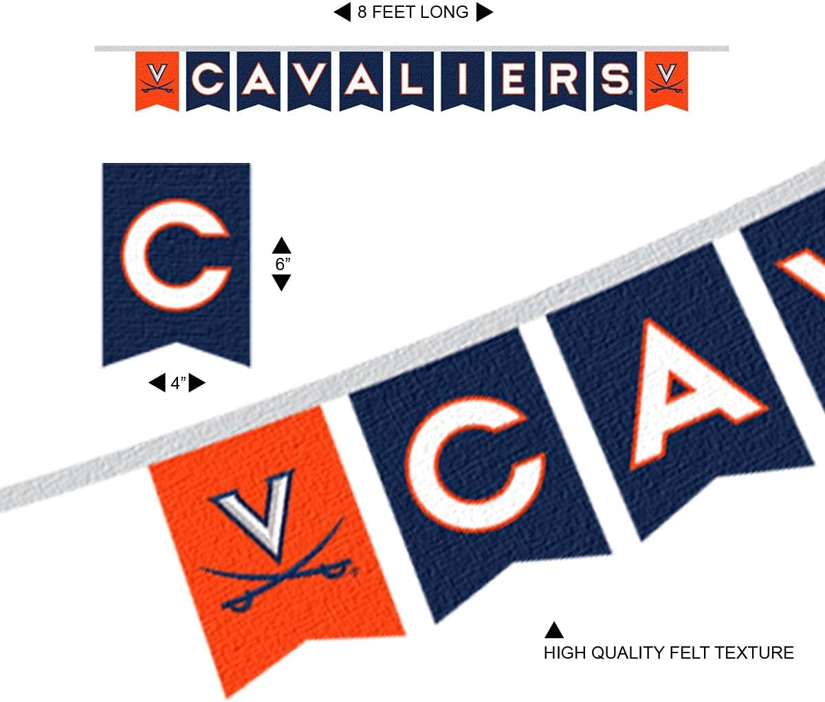 Virginia Cavaliers Banner String Pennant Flags - Image 5