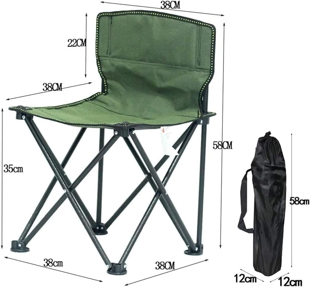 Portable Folding Chair Outdoor Portable Camping Chair Fishing Chairs Ultralight Leisure Beach Chairs Folding Chair for Park Picnic Garden BBQ Adjustable Folding Chair