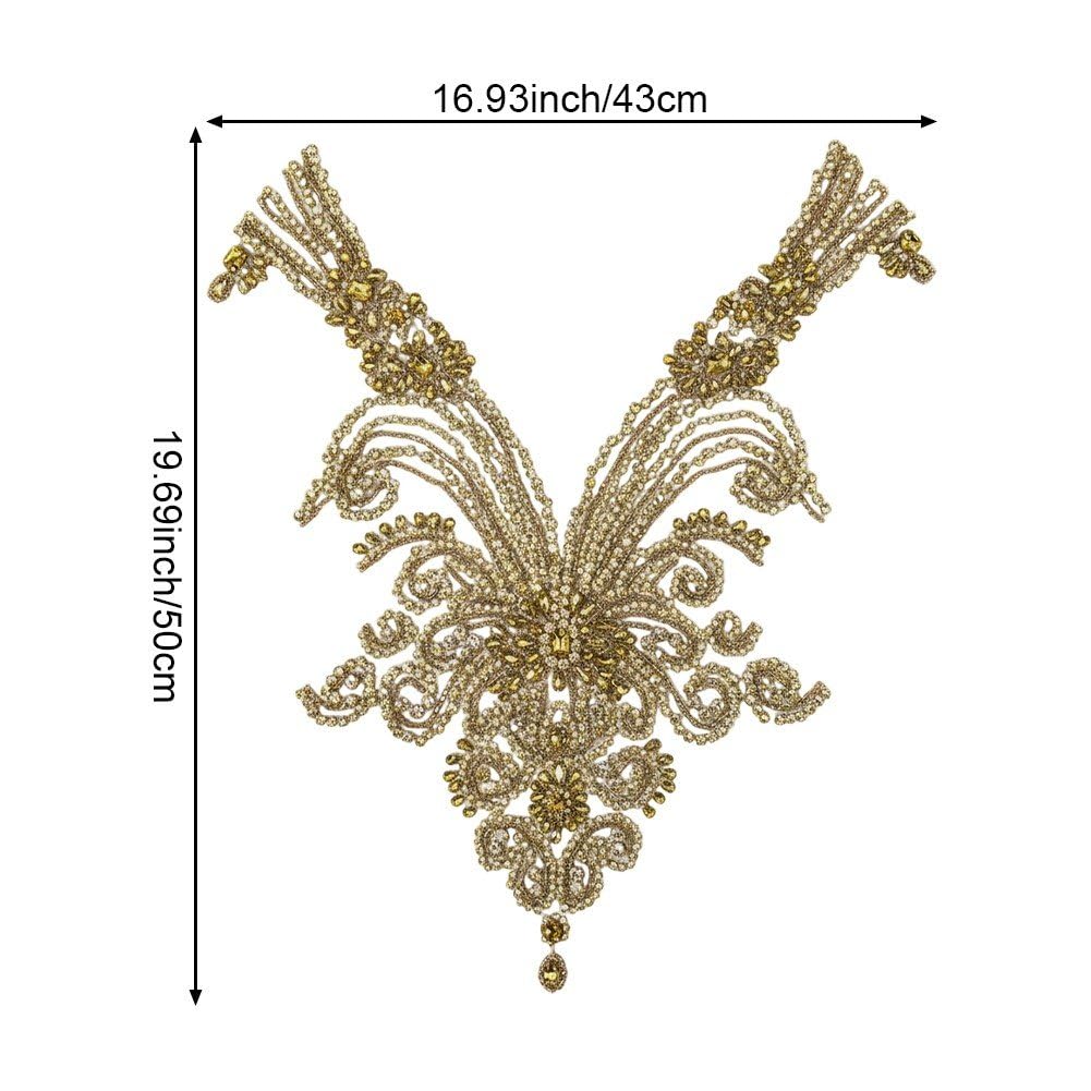 Błyszcząca aplikacja z kryształu górskiego, haftowana koronkowa aplikacja 3D Rhinestone Frezowanie aplikacja naszywki do odzieży