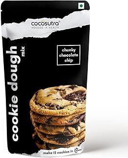 Cookie Dough Mix - Chunky Chocolate Chip | with natural ingredients | 3 Easy Steps for Perfect Cookies - Whisk, Scoop & Bake | Instant Baking Mix | 220 g