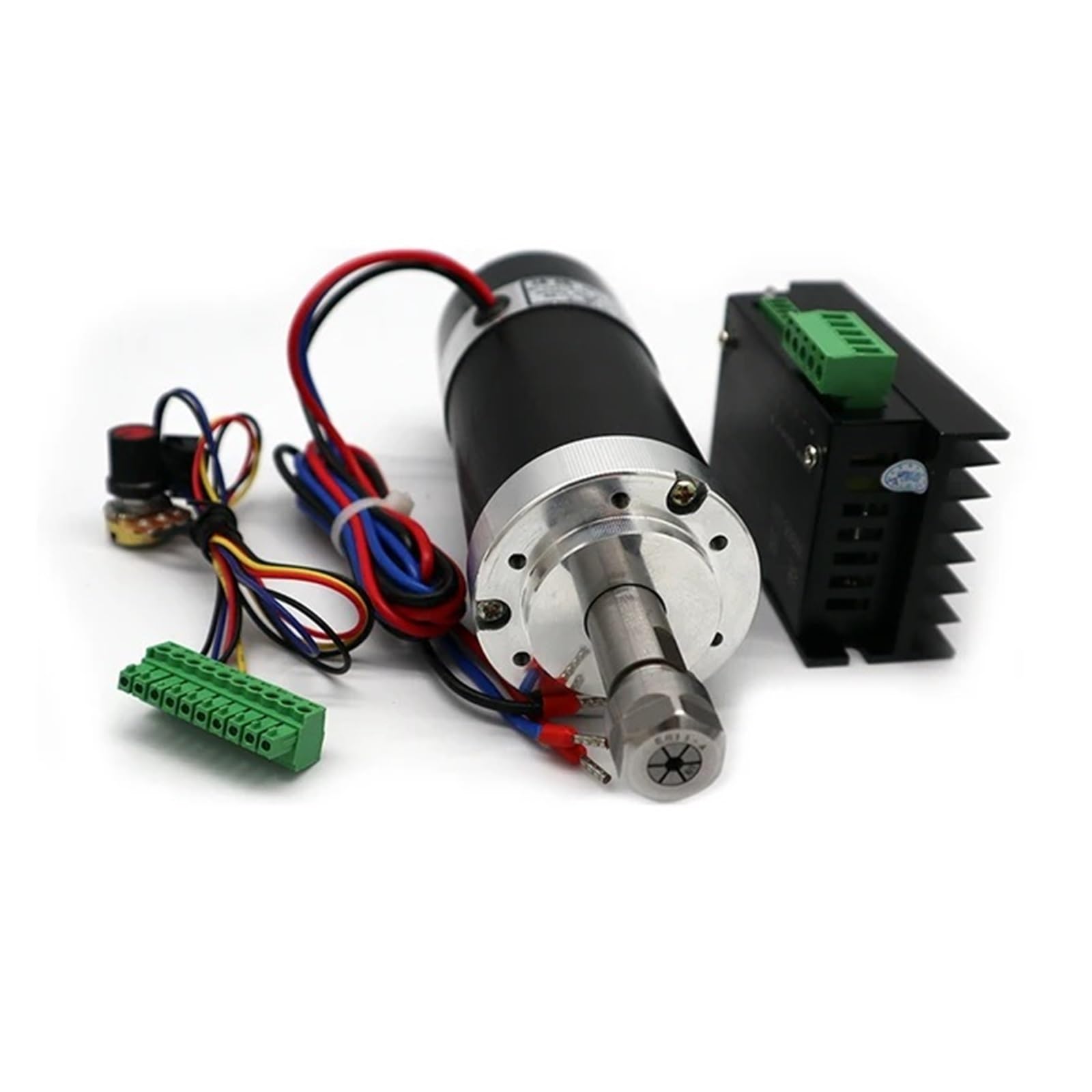 500W Air-Cooled Spindle Kit - ER11/ER16 48V 12000RPM with Power Supply for Engraving(500W Set 2,ER11)