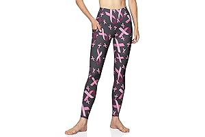 Women's Breast Cancer Awareness Pink Ribbon Yoga Pants