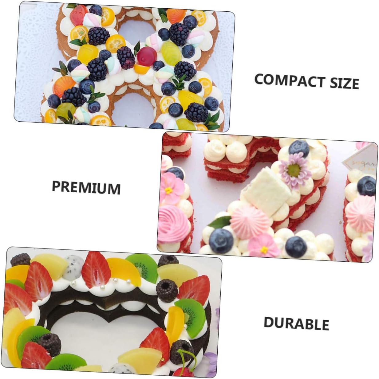 SOLUSTRE 37pcs Heart Shaped Cake Stencils Pet Number and Letter Templates for Baking for Birthdays Weddings and Parties Easy to and Store