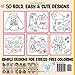 Bold and Easy Coloring Book for Adults: Comfy Girl Cute, Simple and Cozy Designs for Women for Relaxation