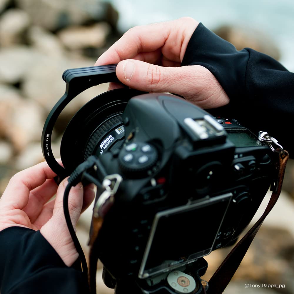 K&F Concept Filtre ND1000 Carré 100 X 100 mm et Porte Filtre avec 8 Bagues Adaptateurs Inclus pour Objectif Appareil Photo