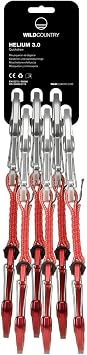 Wild Country Helium 3.0 Rock Climbing Quickdraw - رسم خفيف الوزن مع Wiregate Aluminium Carabiners