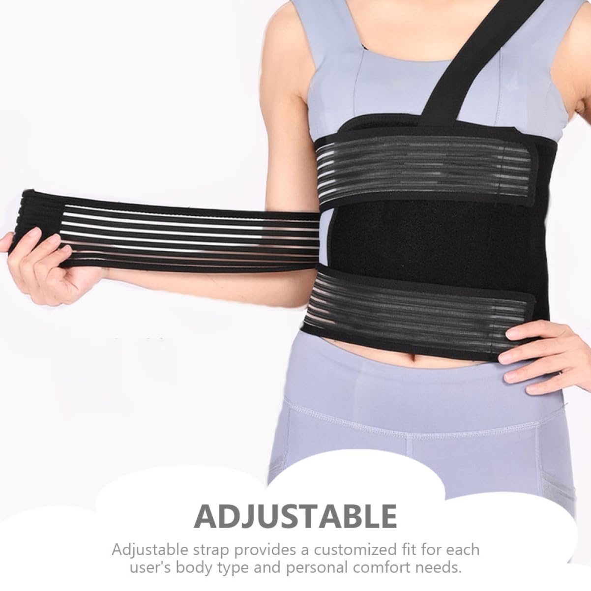 Rib Support Belt for Chest Brace Thoracic Spine Strap Comfortable Elastic Bandage for Adults