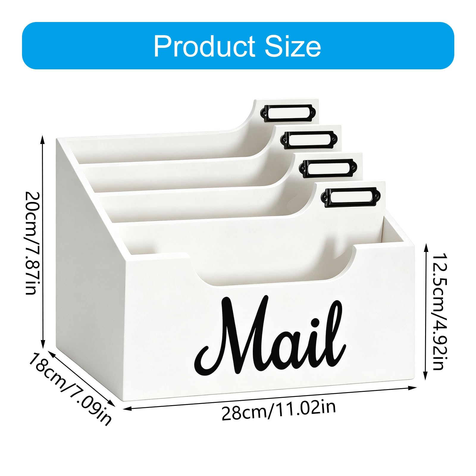 Brief und Dokumenten Organizer mit Holzfächern, Schreibtisch Aufbewahrungsdesign für Empfangstheke, Arbeitsbereich, Desktop Papiersortierer, Holz Post Organizer, Dokumentenablage