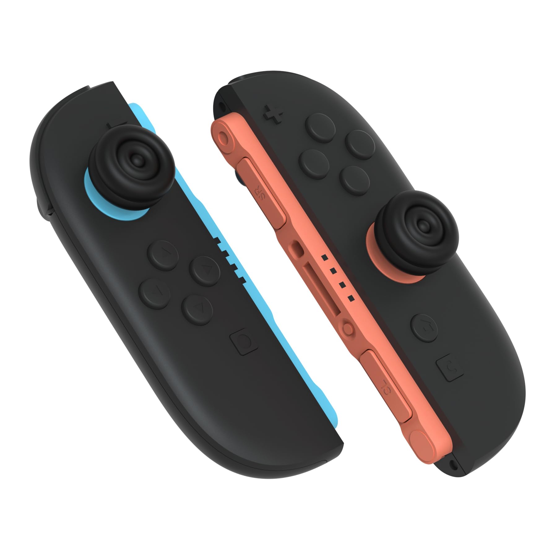 PlayVital 2 Pares de Tapas de Joystick para Nintendo Switch 2 (2025), Agarres para el Pulgar para Joycon, Protectores para Botones, Cubierta de Agarre, Accesorios para Switch 2 (Negro)