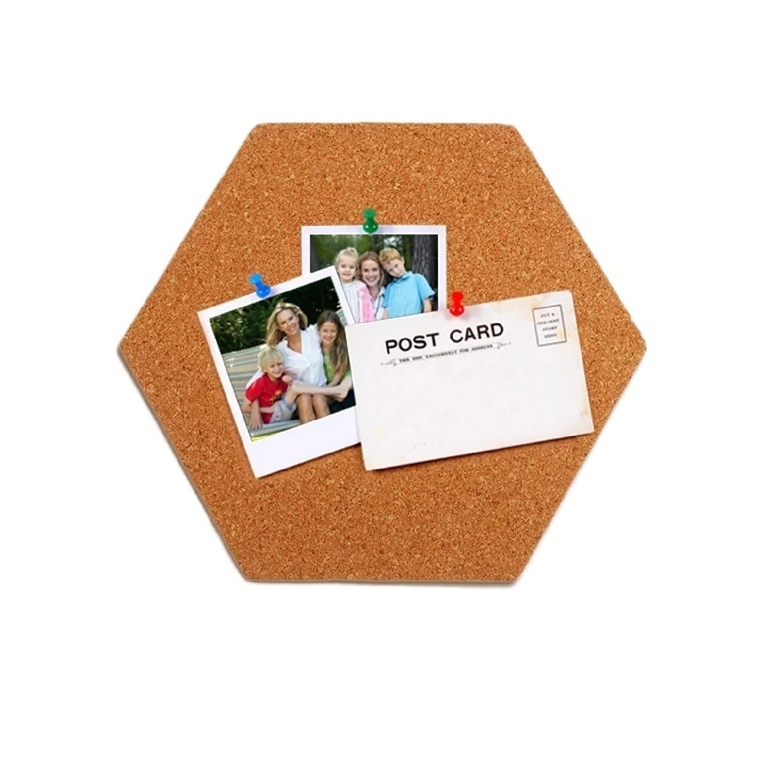 Tablón de anuncios de corcho, Pegatinas hexagonales de corcho, tableros de mensajes DIY, 1x1cm, 16 Uds.(1 Piece)
