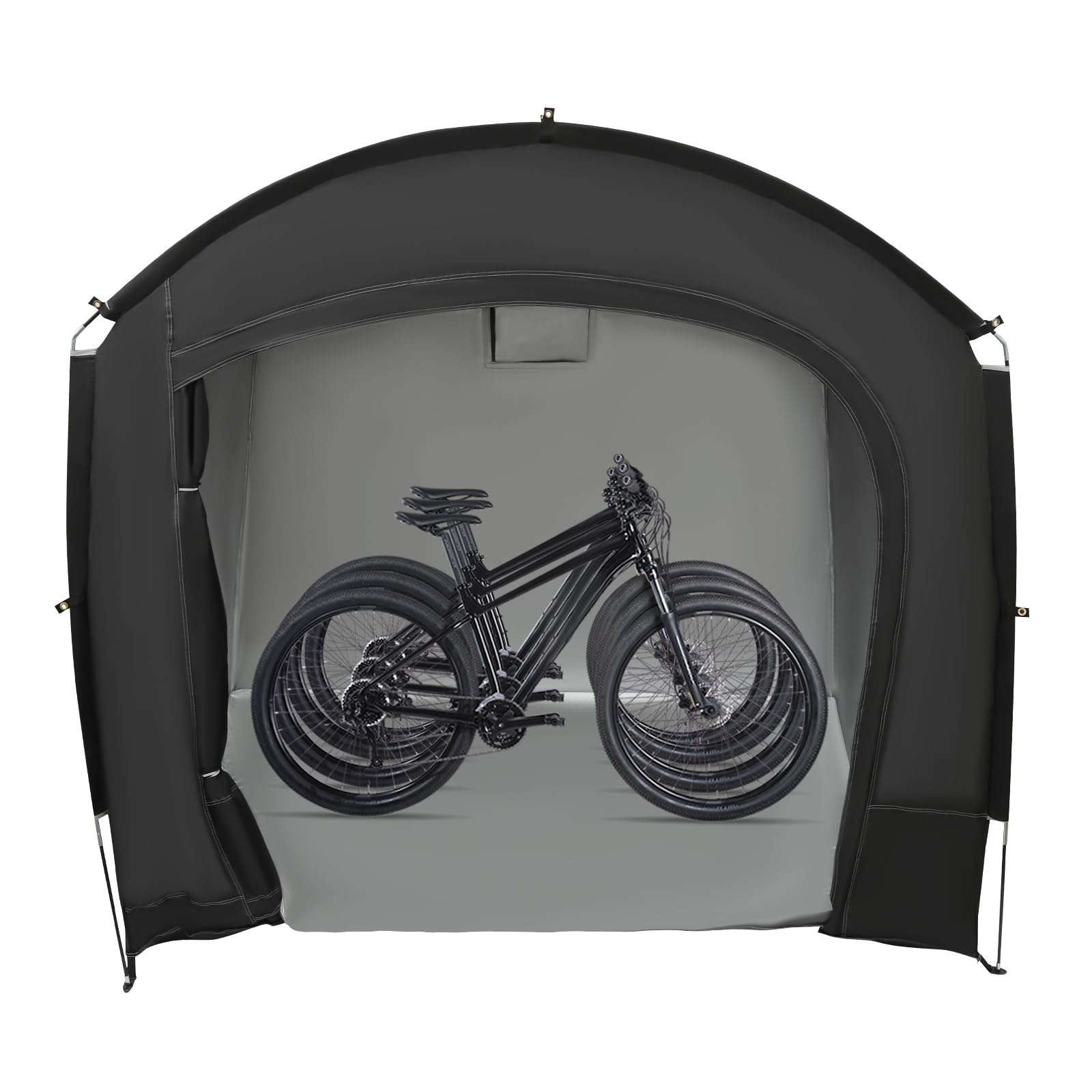 Tenda da viaggio per bicicletta, per esterni, può essere utilizzata per riporre biciclette, moto, strumenti di riparazione, colore nero, 220 x 150 x 185 cm