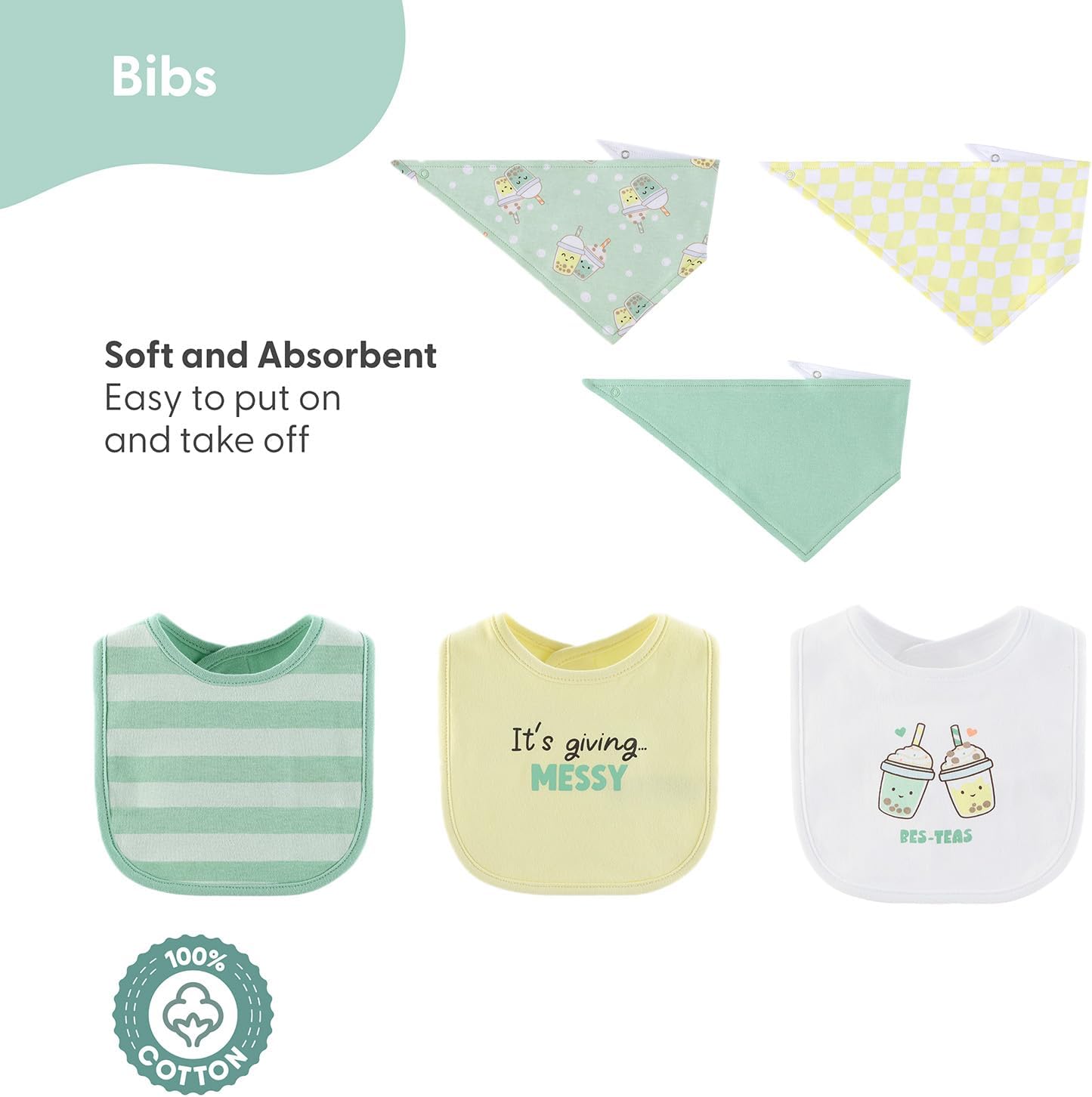 The Peanutshell 23-Piece Gender Neutral Baby Clothing Set, 100% Cotton, Newborn Essentials Must Haves, Cu-Tea