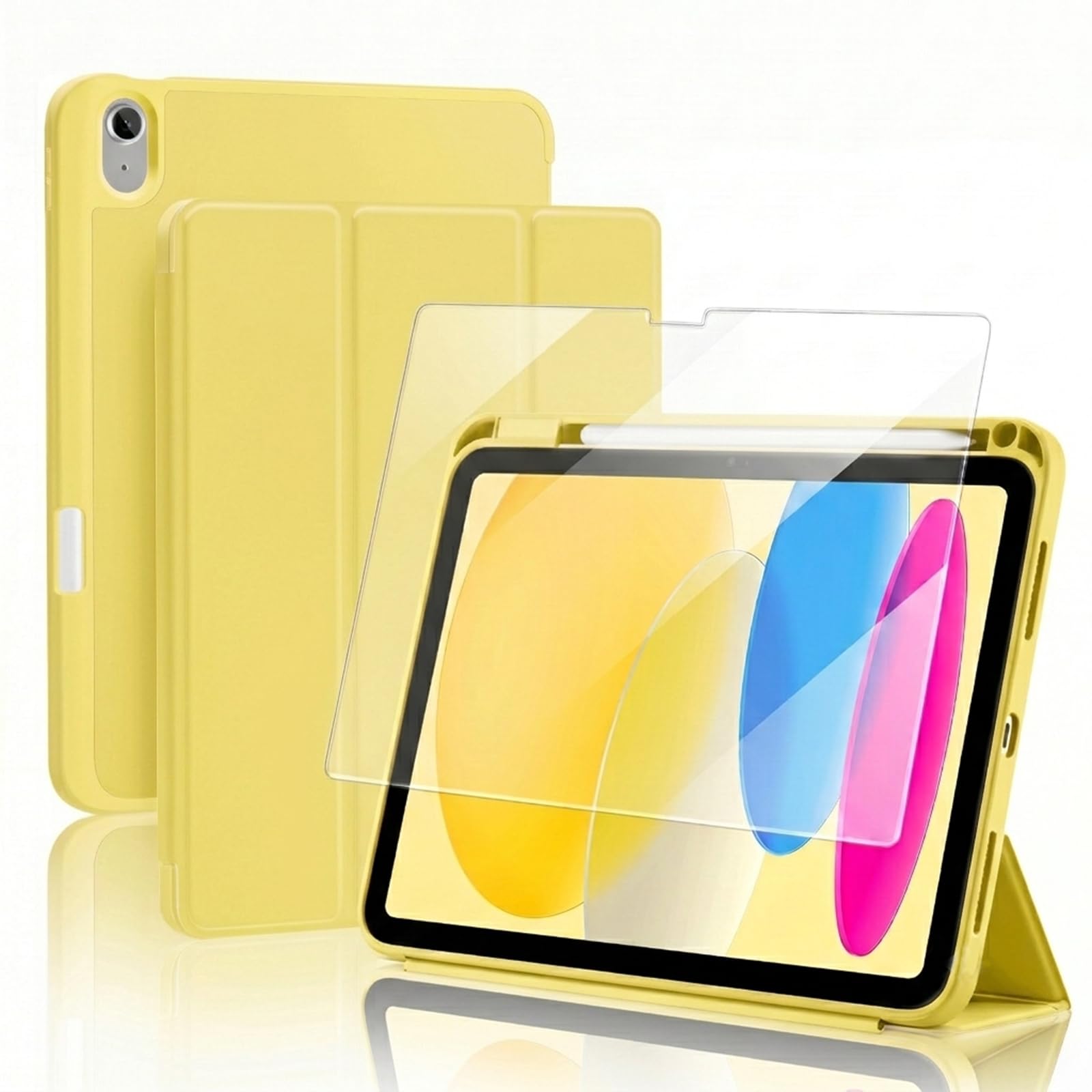 Smart Case+Screen Protector for iPad (A16) 11/10th Gen, Yellow