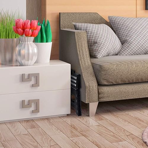 Miniatura 86 de Taburete plegable resistente de alta calidad de 13 pulgadas de altura para adultos, taburete de cocina, jardín, baño, color blanco Blanco,Bicolor