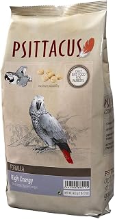 Psittacus High Energy 1.76 lb | Complete Pellet Diet for African Greys, Macaws and Other African Parrots | Premium Food for Birds, 100% no-GMO