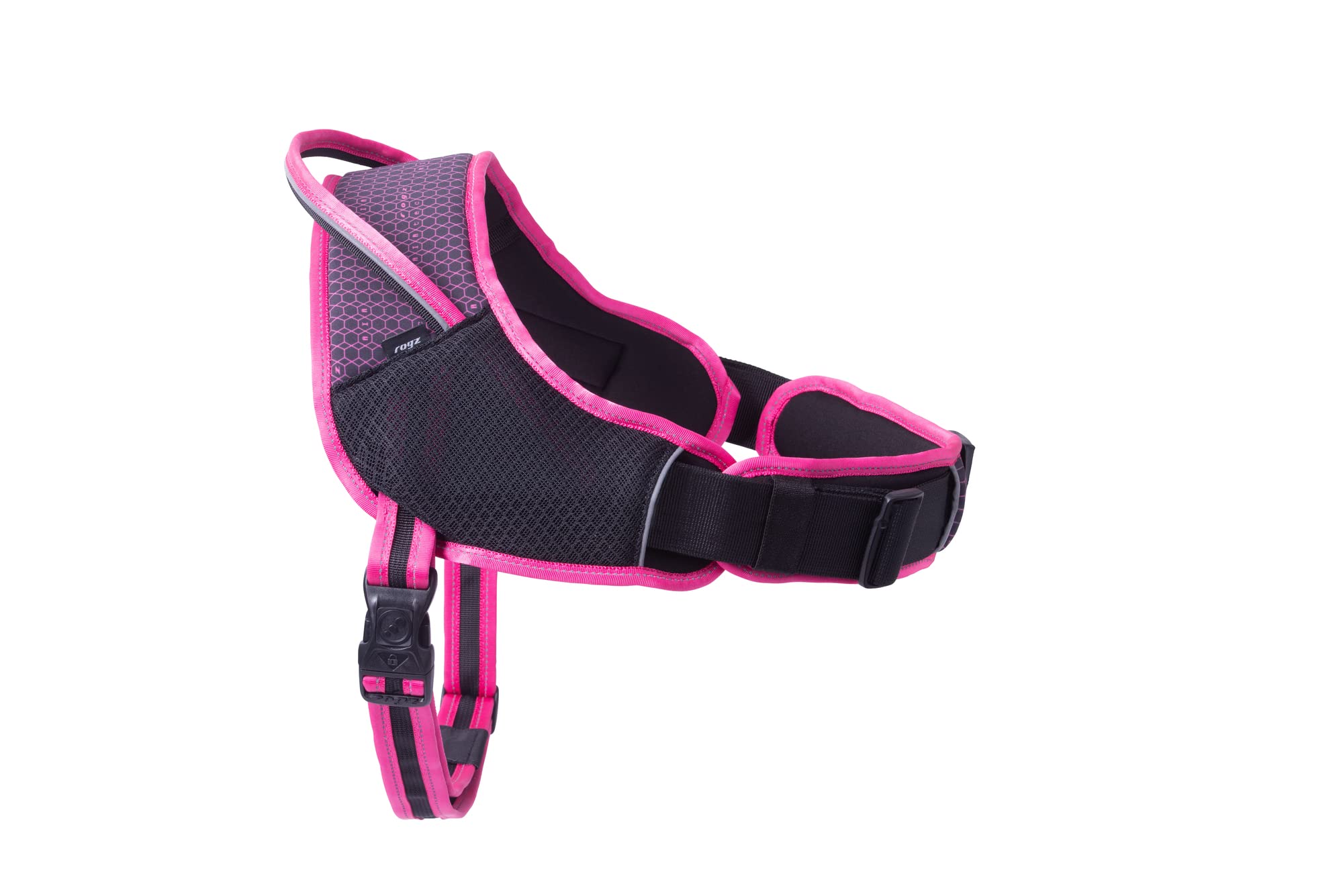 Harnais sport Rogz AirTech XL Rose grand chien traction ergonomique