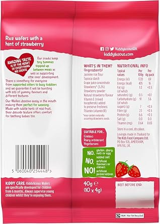 Strawberry Maxi Wafers Baby Snacks Multi (10 x 4g), Pack of 2