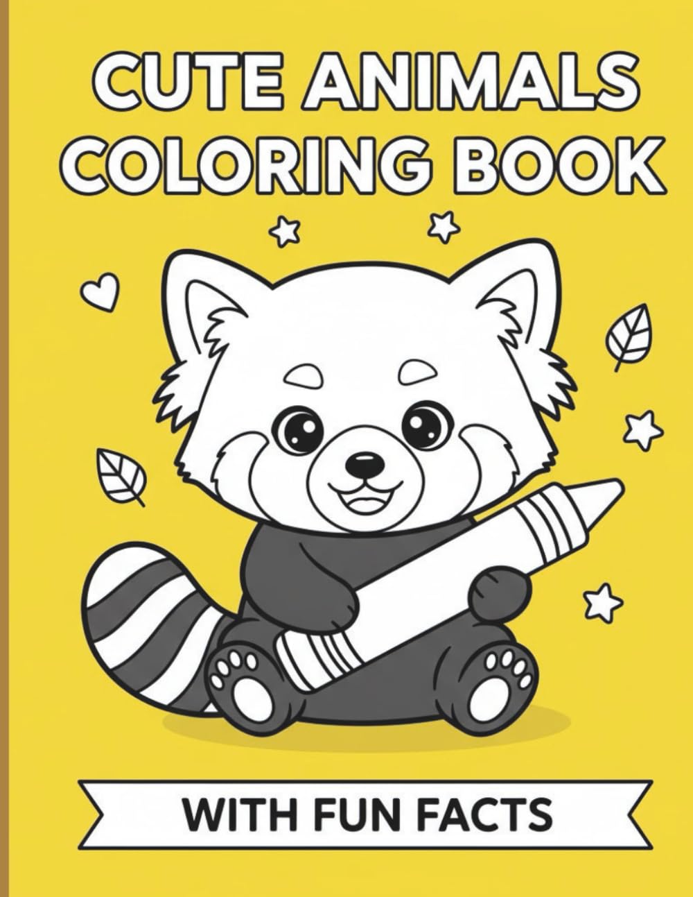 Cute Animals Coloring Book with Fun Facts