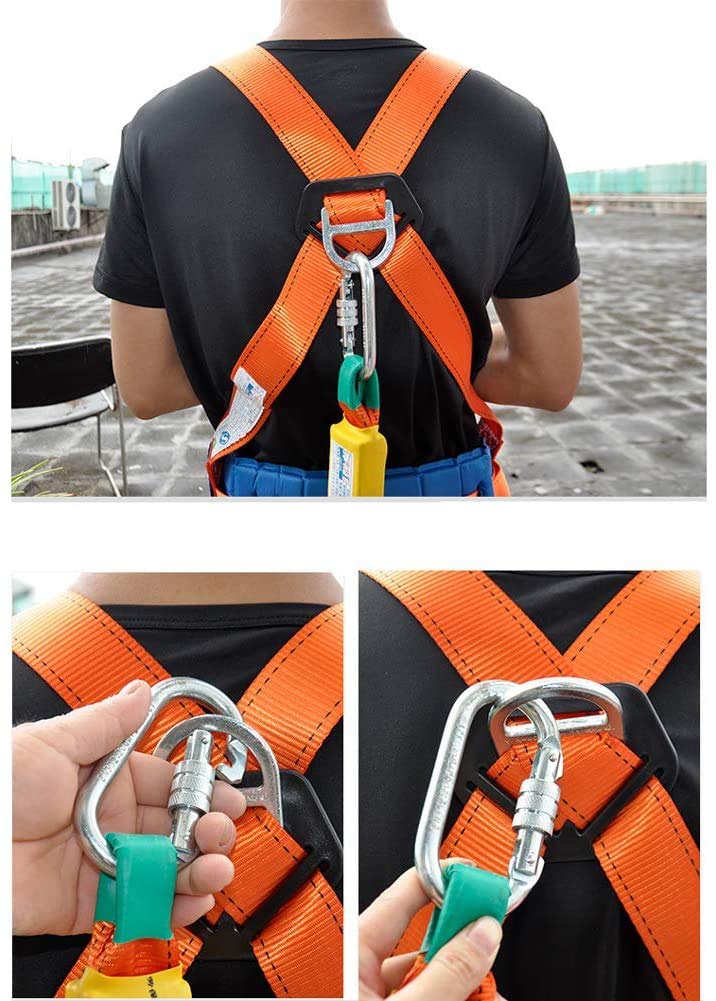 SwaYve Arnés de Seguridad de Cuerpo Completo, Protección Contra Caídas, Equipo de Protección Personal para Rescate en Incendios, Espeleología, Rapel
