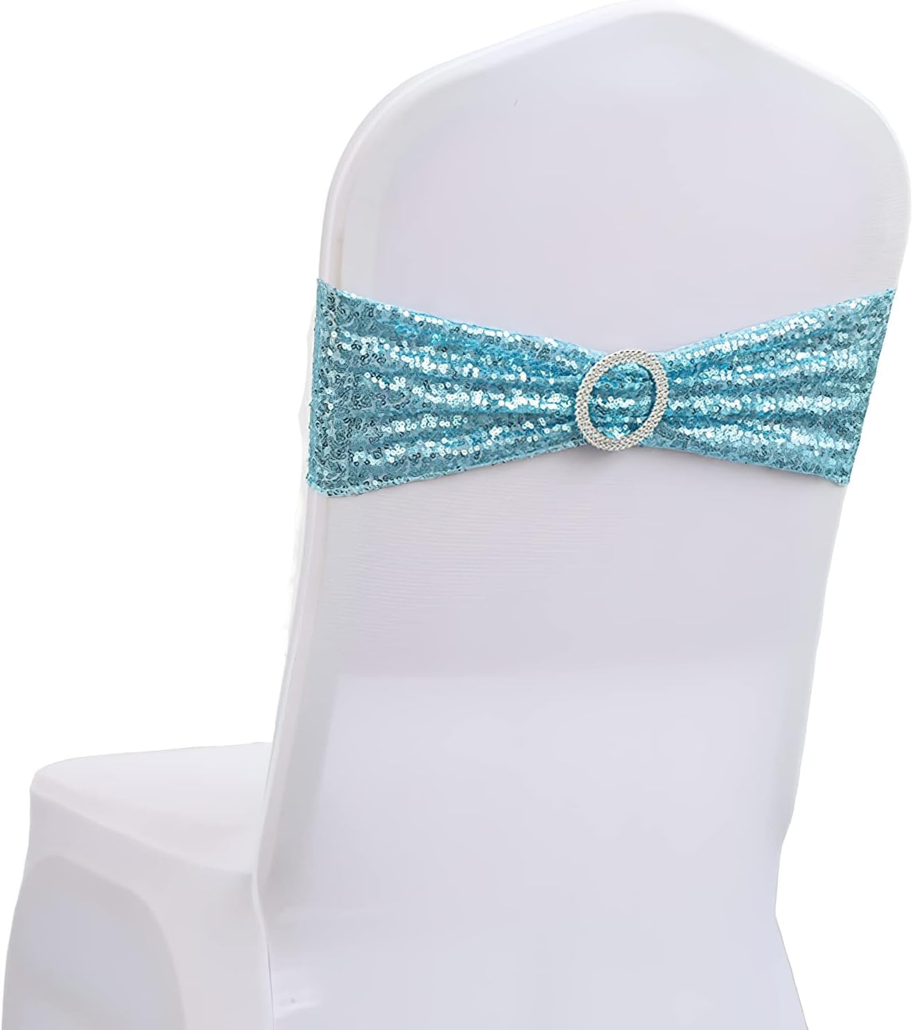 Coprisedie, 50 pezzi, fasce for sedie, fiocchi elasticizzati in spandex, fasce elastiche for sedie, lacci con cursore con fibbia, coprisedia, for decorazioni natalizie, matrimoni, banchetti, hotel, ev