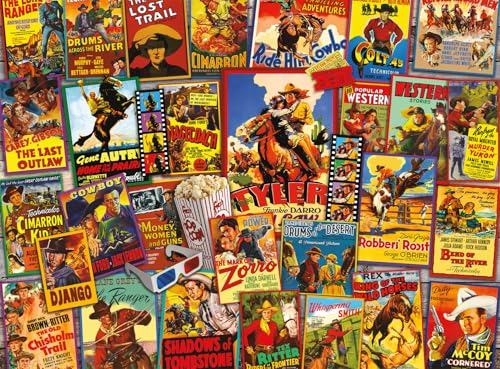 Buffalo Games - Lewis T Johnson - Collage Collection - Great Western Posters - 1000 Piece Jigsaw Puzzle for Adults - Challenging Puzzle Perfect for Game Nights - Finished Size is 26.75 x 19.75 - image 1