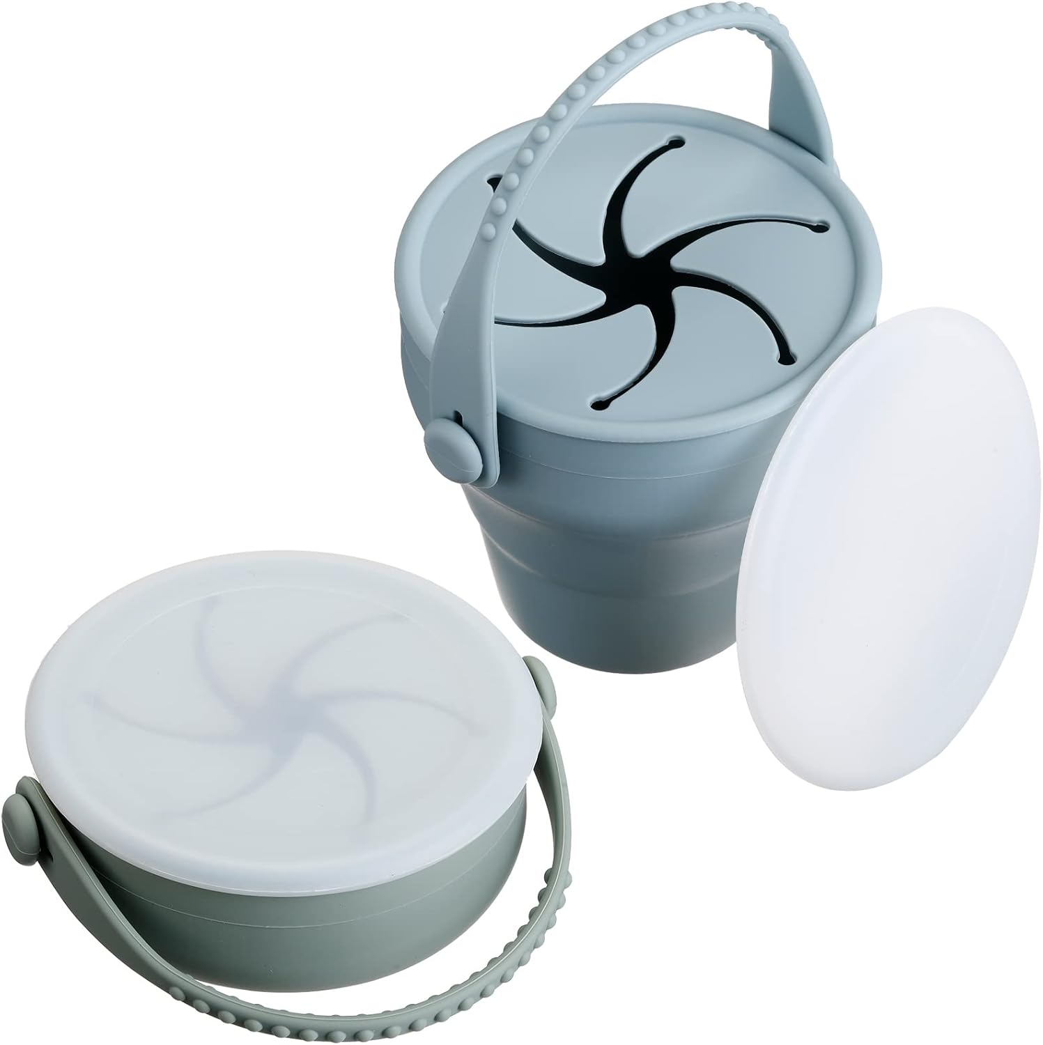 2 Pcs Snack Cups for Toddlers 12oz Collapsible Cup Toddler