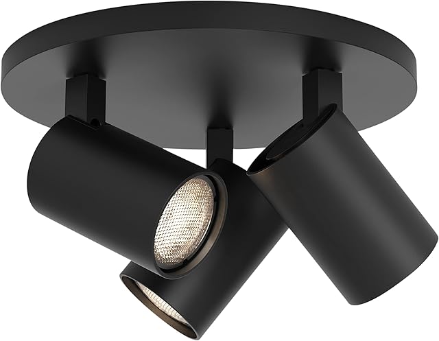 Astro Ascoli Triple Round, Dimmable Indoor Spotlight (Matt Black) GU10 - Smart Bulb Compatible, Designed in Britain - 1286082 - 3 Years Guarantee