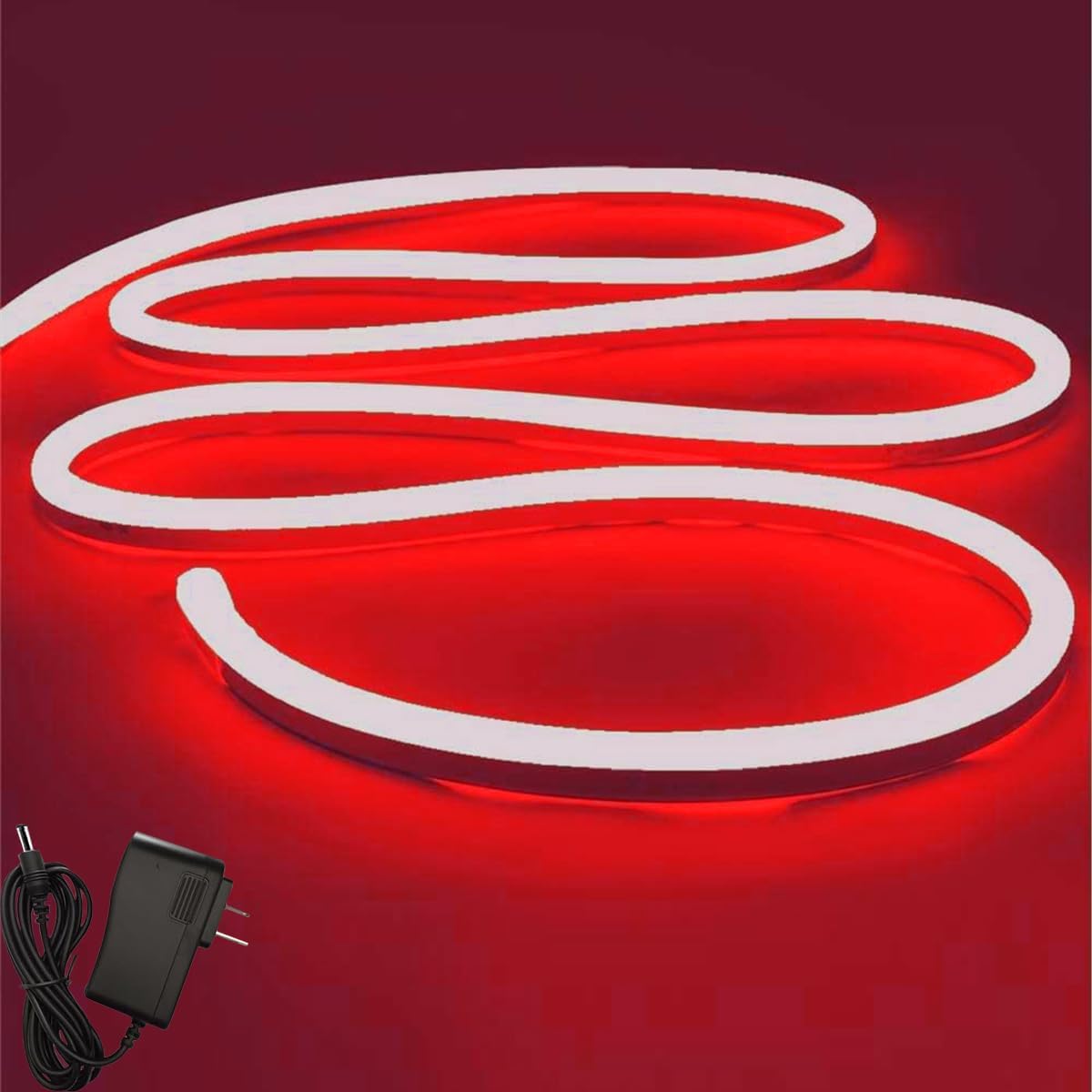 EASYTAO Neon LED Strip 10 m 1200 LED, IP65 Waterproof, Flexible LED Lights Decoration for Suitable TV, Living Room, Bedroom, Room (Red)