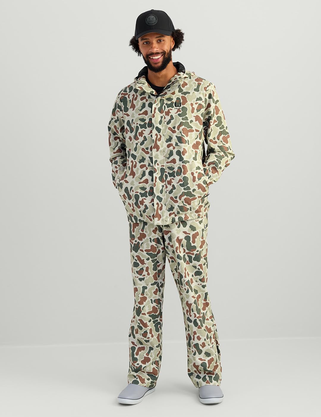 HUK Men's Storm Heavy Duty Rain Jacket 2.0, Waterproof, Windproof, Breathable Rain Coat for Fishing and Outdoor Activities