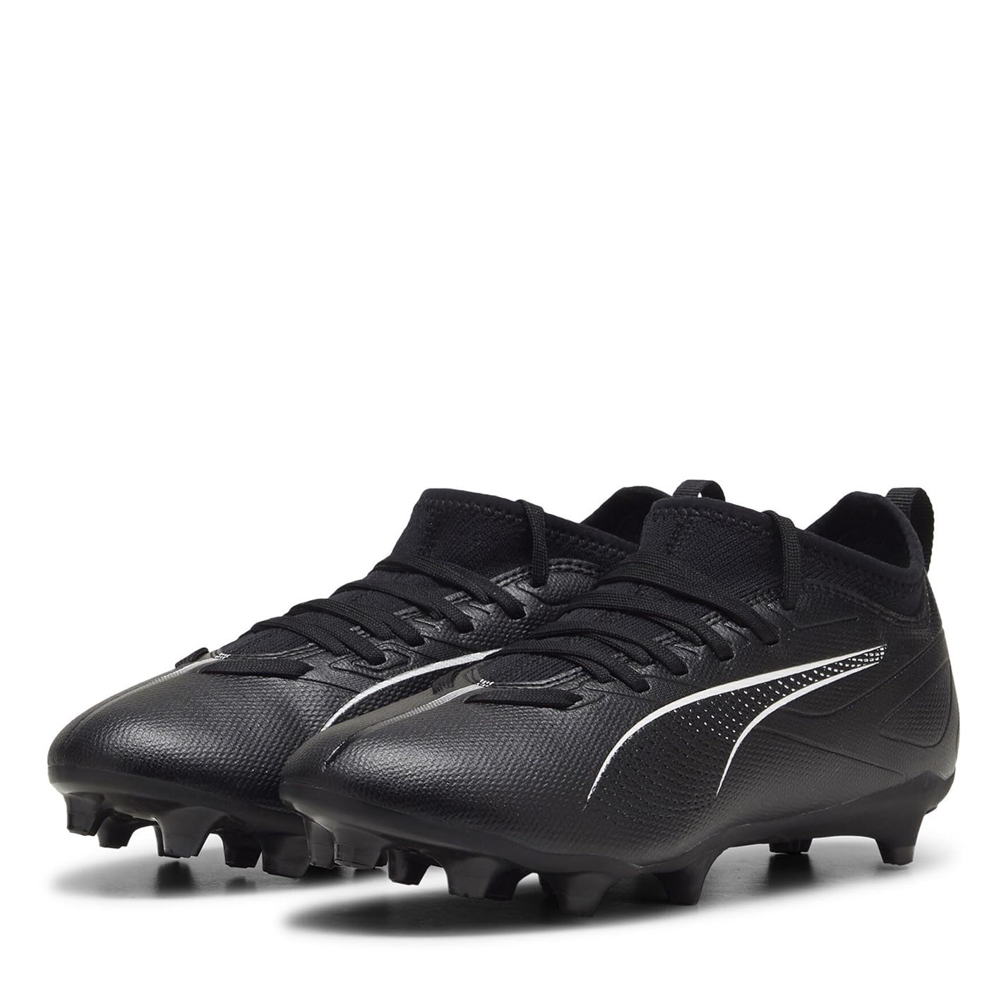 Puma Junior Ultra 5 Match Firm Ground Football Boots- Black, Black, Size 11