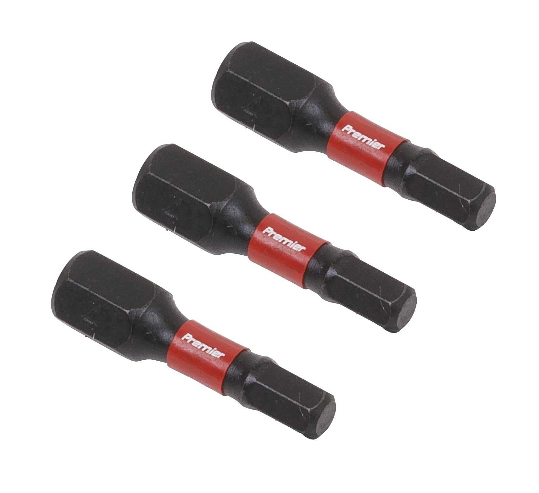 Sealey Hex 4mm Impact Power Tool Bits 25mm - 3pc AK8212