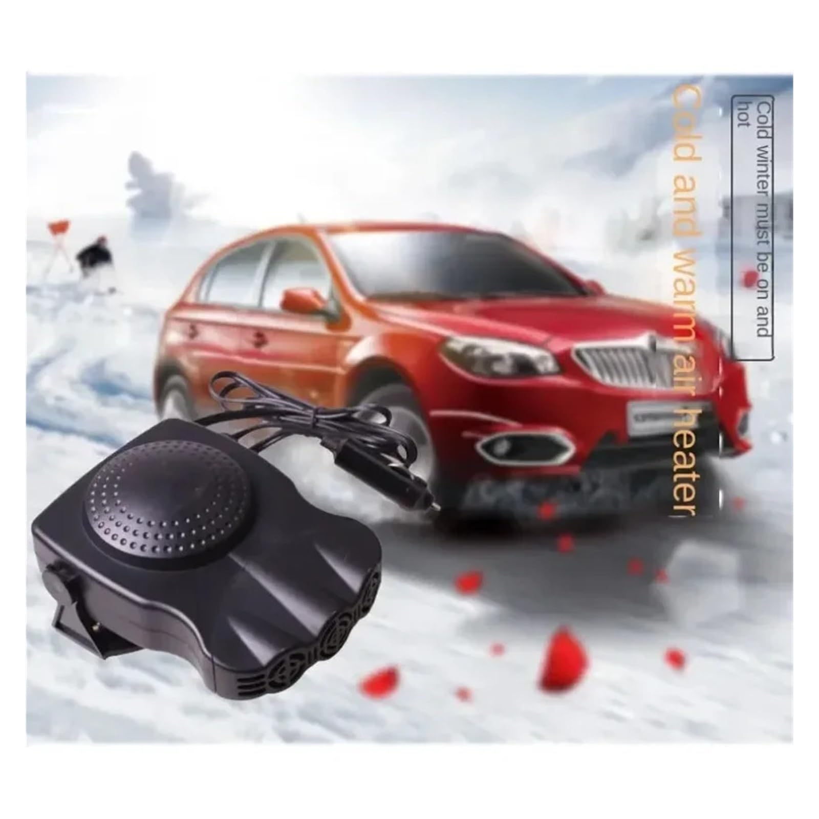 12V Auto-Windschutzscheibenenteiser Winterauto-Heizlüfter 3-Kopf elektrisch kühlend heizend entfeuchtend Antibeschlag(12v)