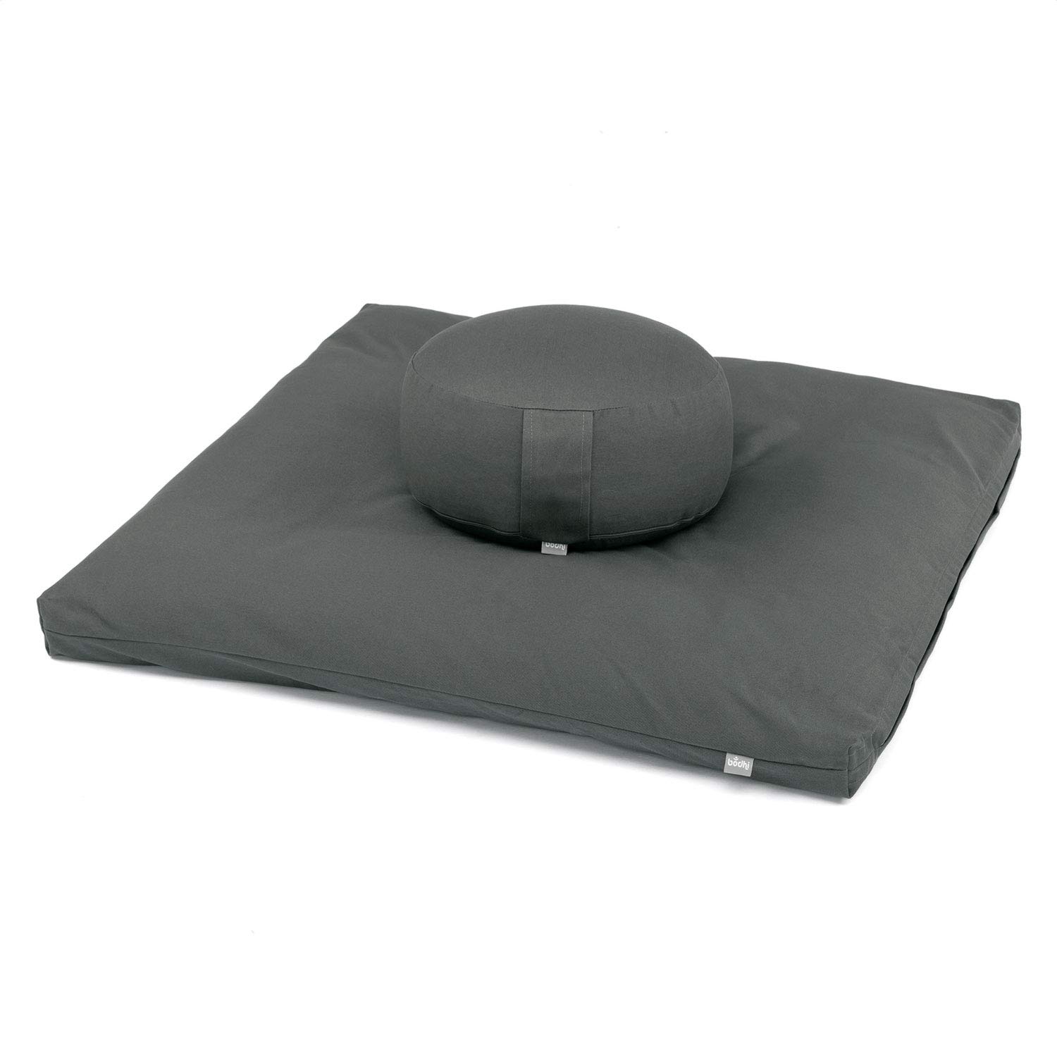 Bodhi Meditation Set | ECO Series | Meditation Mat (Zabuton) & Rondo Meditation Cushion | With Organic Wheat Filling | Cover of 100% Organic Cotton | Meditation Support & Cushion (Light Taupe