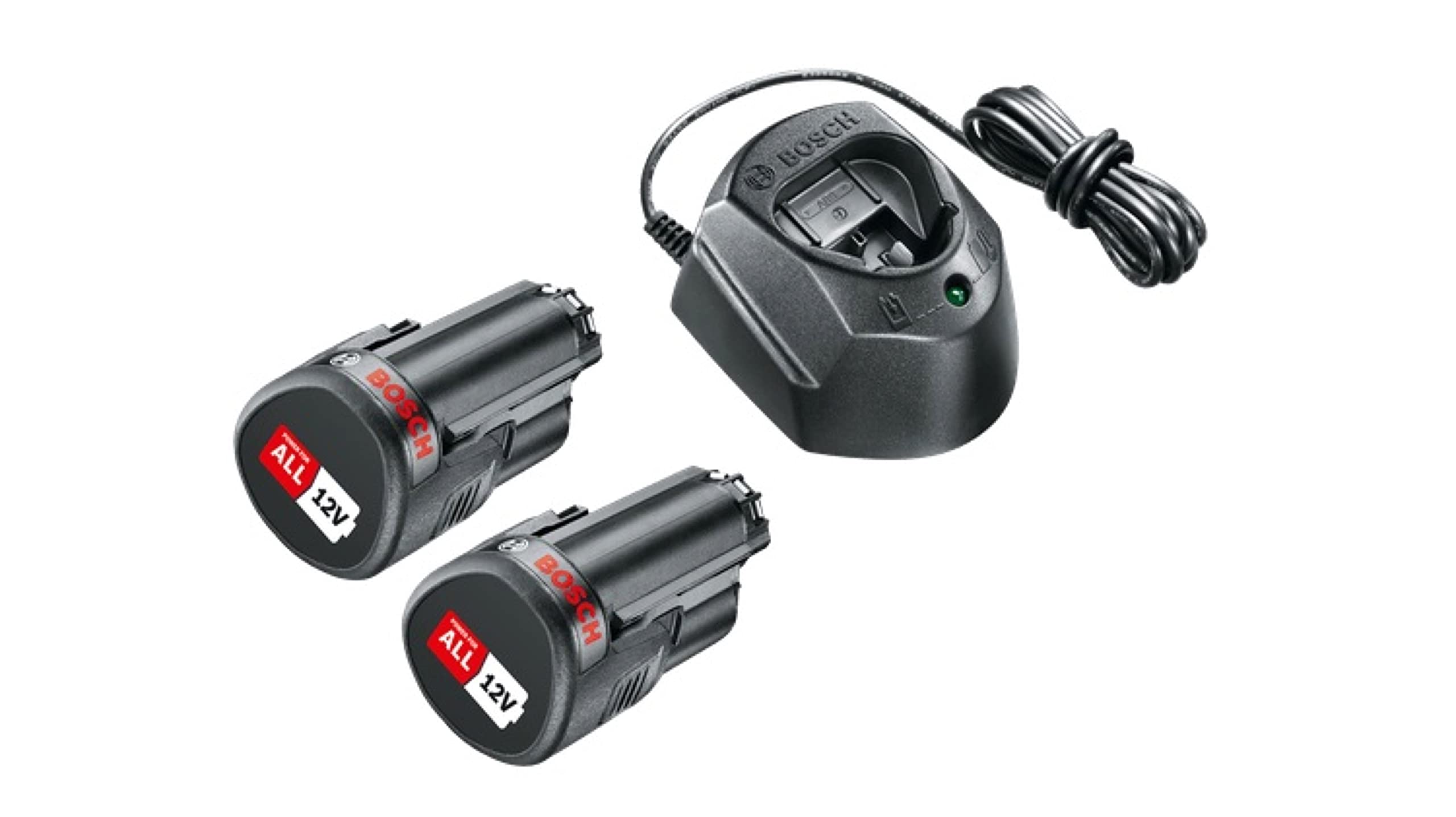 Kit de démarrage Bosch avec 2 batteries 12V et chargeur GAL 1210