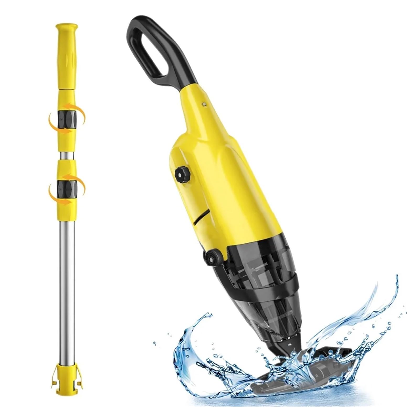 Aspirateur de Piscine sans Fil, aspirateur portatif avec autonomie jusqu'à 60 Minutes for piscines Hors Sol, spas et jacuzzis(Carmine)