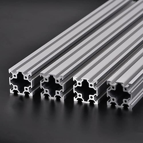 Miniatura 8 de 4 piezas de perfil de extrusión de aluminio 4040 con ranura en V de 19.7 pulgadas, riel lineal anodizado estándar europeo para piezas de impresora