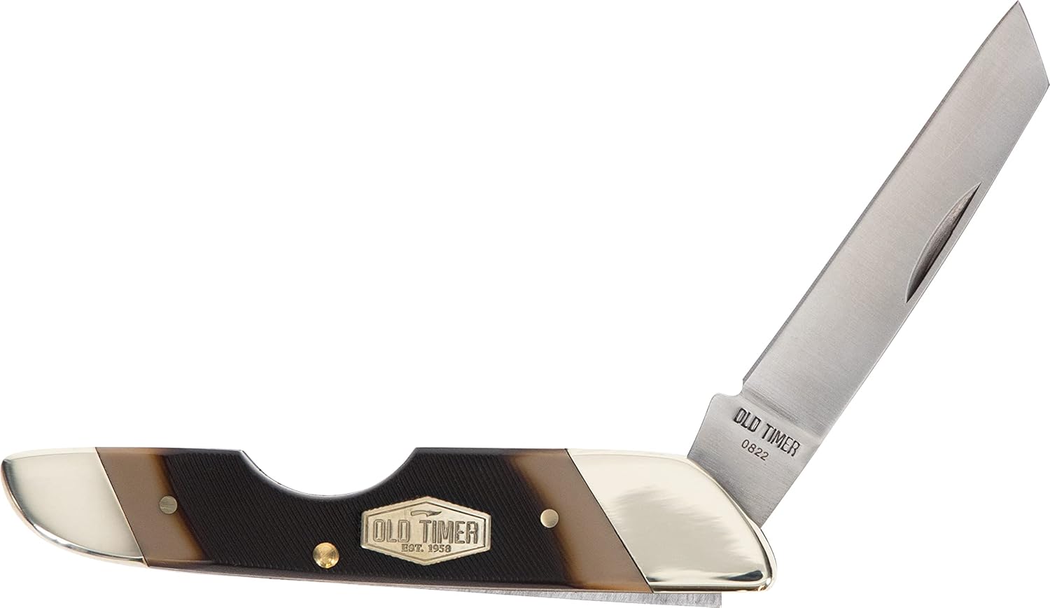 Old Timer 19OT Landshark Folding Pocket Knife with Saw Cut Handle