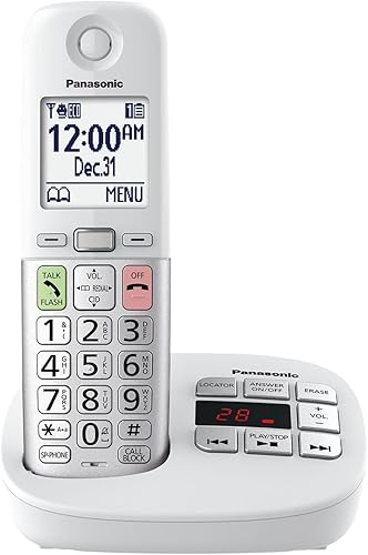 Miniatura 7 de Panasonic Teléfono Inalámbrico, Fácil de Usar con Pantalla Grande y Botones Grandes, Tecla de Favoritos Intermitente, Linterna, Bloqueo de Llamadas