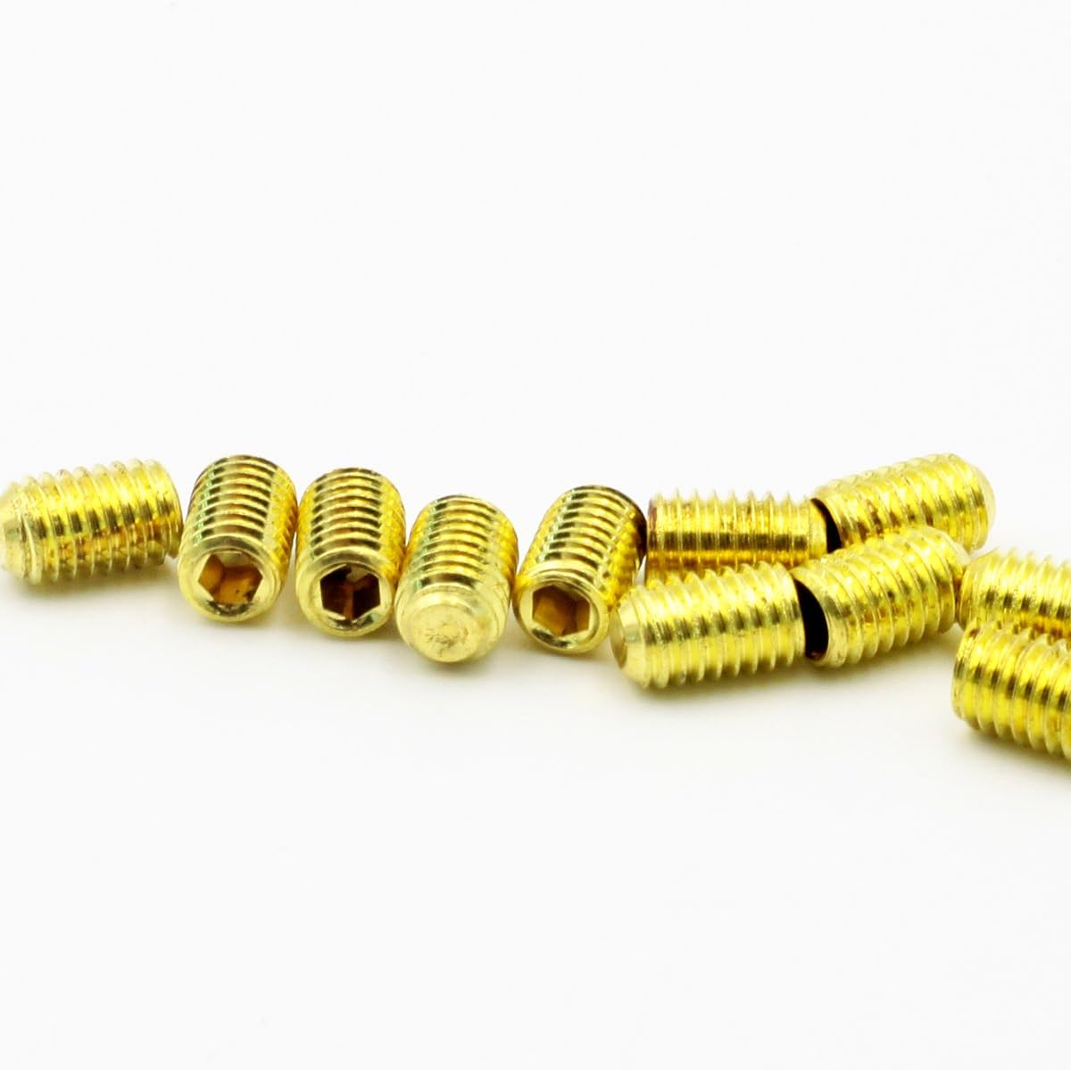 M3 M4 M5 M6 Hex Socket Set Screws with Cup Piont Assortment Kit,Grub Screws,Brass,260 Pieces