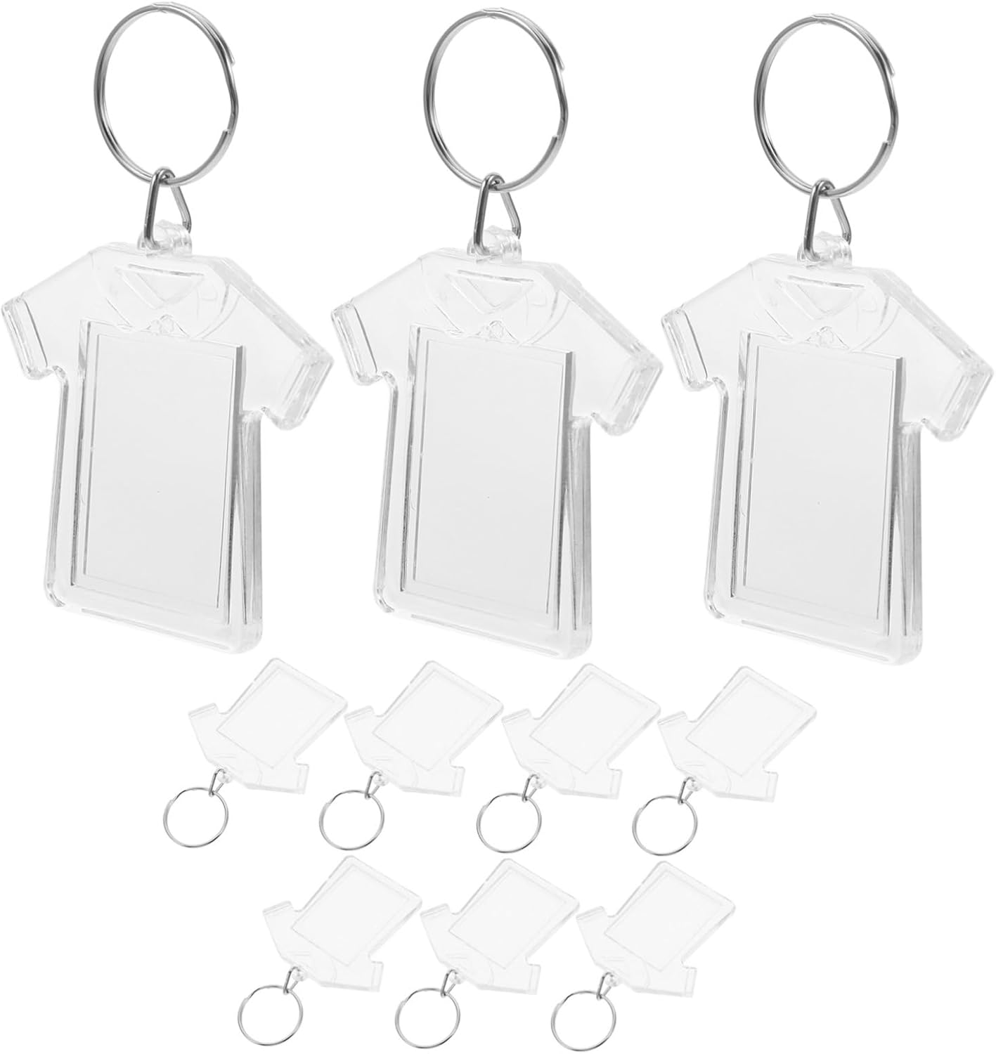 Holibanna 100pcs Acrylic Photo Frame Keychains Clothing Shaped Blanks for Projects Double-sided Keyring for Pictures for Home Office and Boys and Girls Accessories