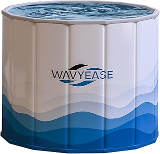 WAVYEASE® Portable Bath Tub for Adults -(31.5"L x 26"H) Foldable Cold Plunge Tub for Recovery