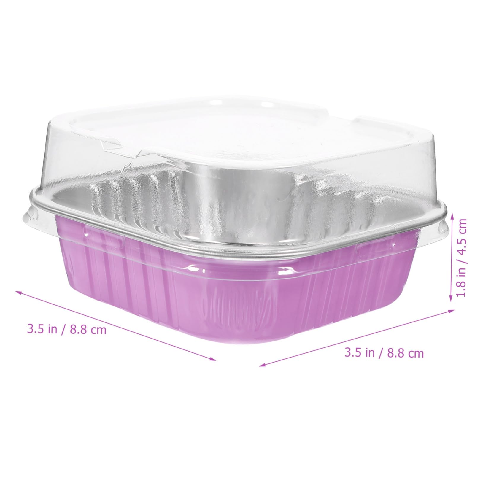 STOBAZA Aluminum Baking Cups Lids Cake Box with Heat-resistant Liner Perfect for Bbq Parties