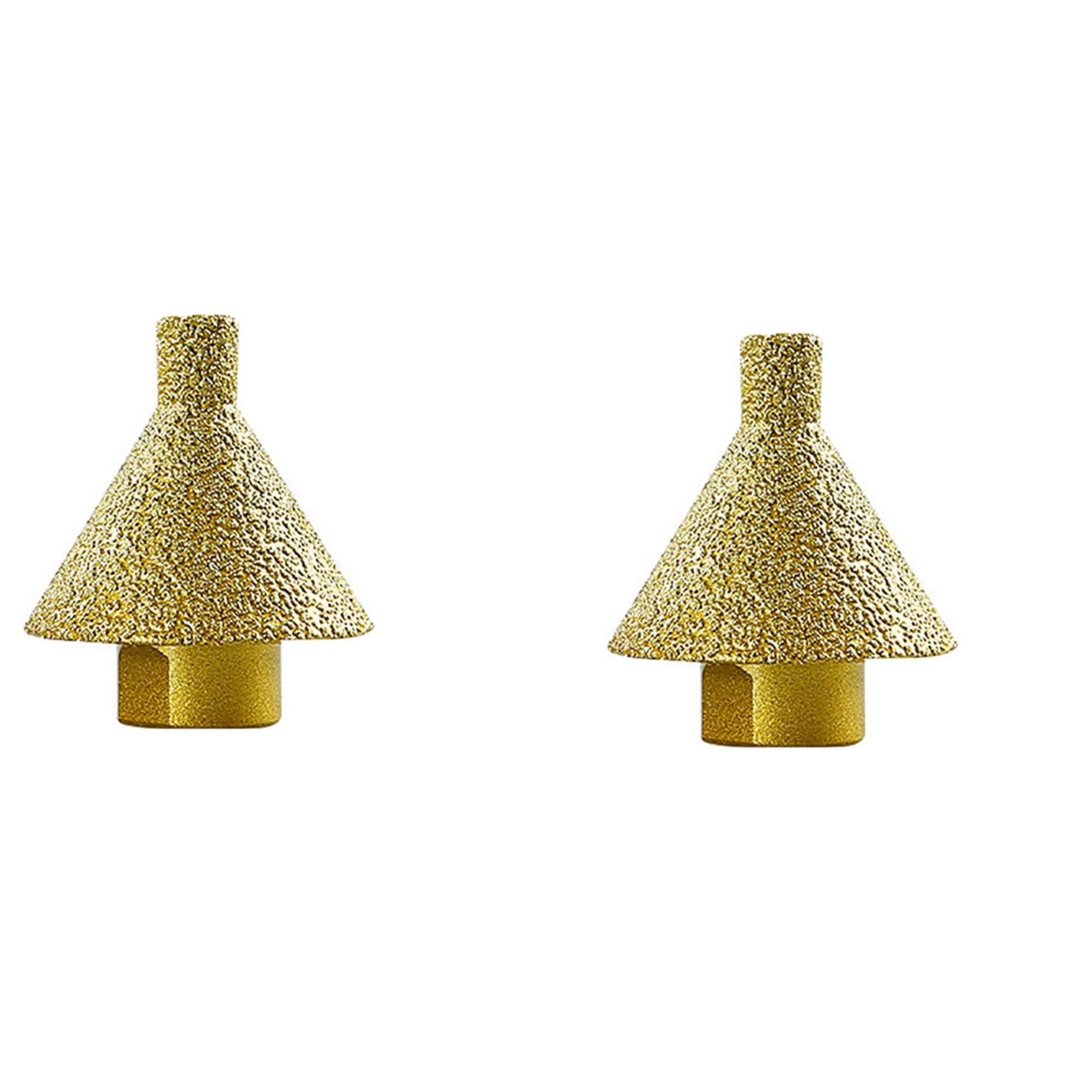 Jnchdghwa 2X M10 Beveling Chamfering Bit Hole Drill Reaming Cone Carve Polish Grinding Wheel 45mm