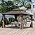 Domi 12' X 12' Hardtop Gazebo, Aluminum Metal Gazebo with Galvanized Steel Double Roof Canopy, Curtain and Netting, Permanent Gazebo Pavilion for Party, Wedding, Outdoor Dining, Brown