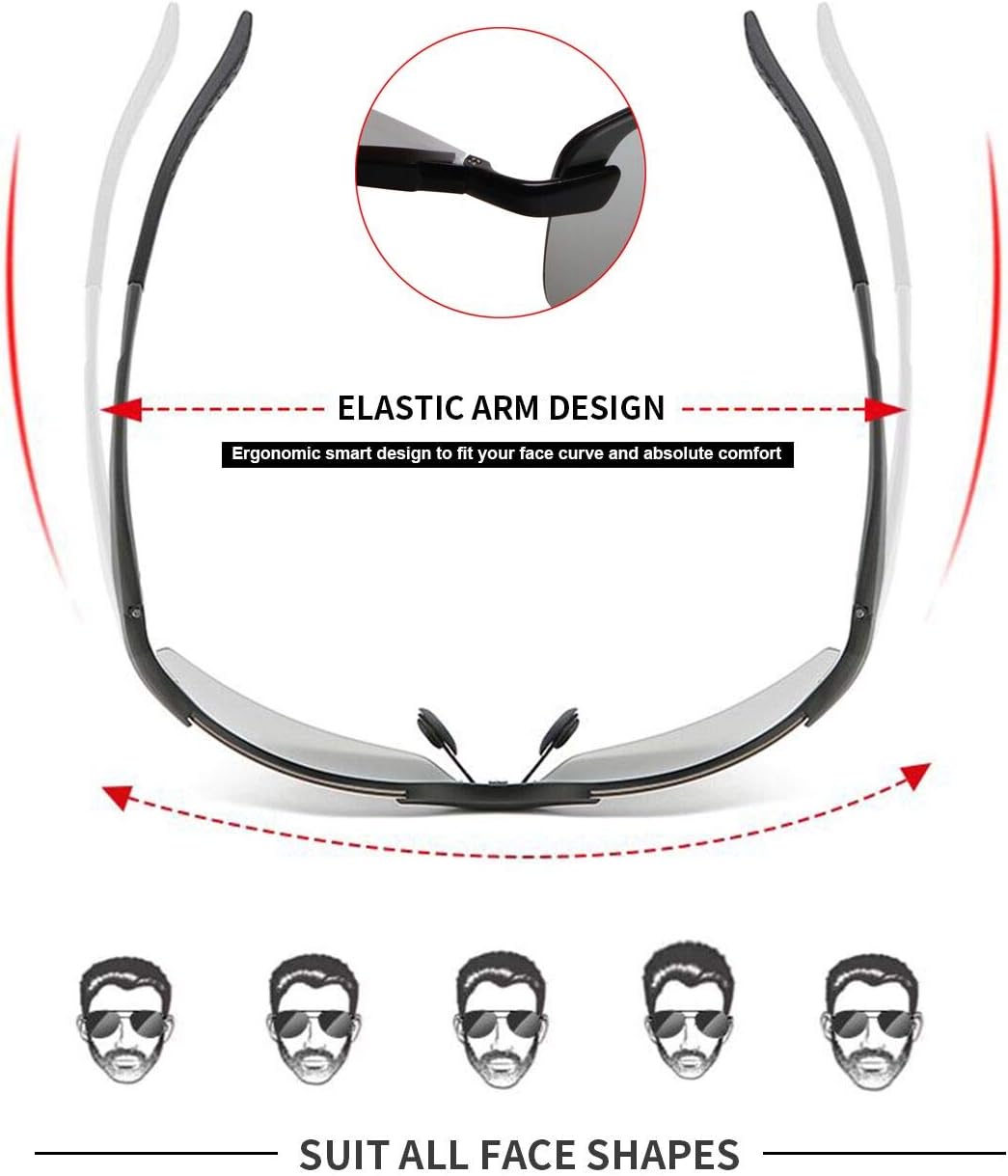 Polarized Photochromic Driving z87 Sunglasses for Men Day Night Safety Glasses - Image 4