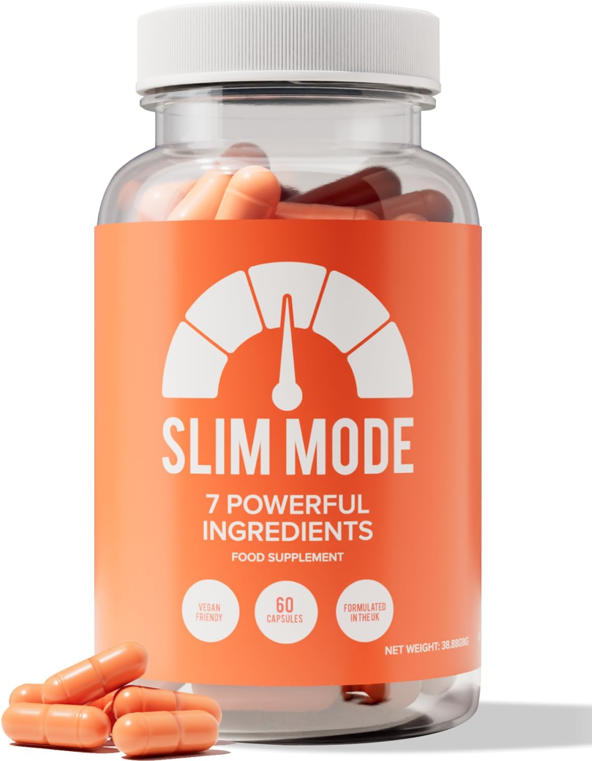Slim Mode Fat Burner & Weight Management Supplement with 5HTP – Men and Women, Vegan Friendly – 60 Capsules