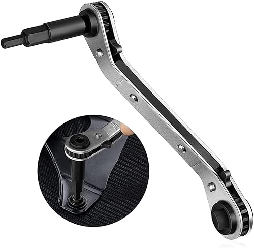 Miniatura 5 de Hvac Herramientas de llave de servicio, 316 a 38 pulgadas 516 pulgadas x 14 pulgadas, llave de trinquete de válvula de aire acondicionado con 2